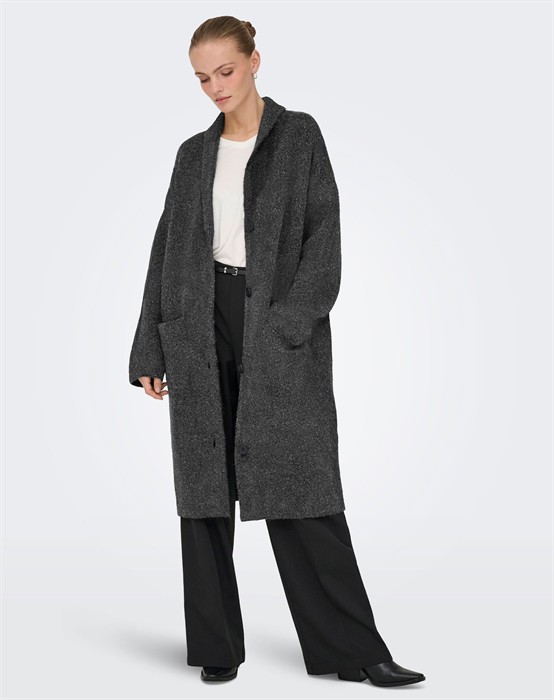 JDYLydia V-Neck Cardigan - Dark Grey Melange